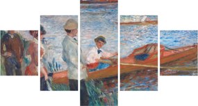 Obraz - Auguste Renoir, Oarsmen at Chatou, reprodukcje (125x70 cm)