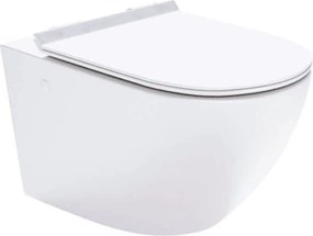 Miska WC wisząca bezkołnierzowa biała DECOS White MINI biała z deską wolnoopadającą Slim