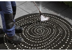 Czarny dywan odpowiedni na zewnątrz NORTHRUGS Bali, Ø 140 cm