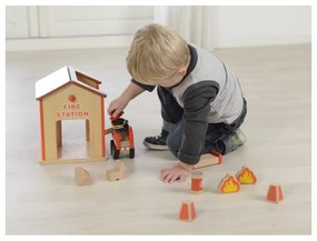 Mini remiza strażacka drewniany zestaw masterkidz