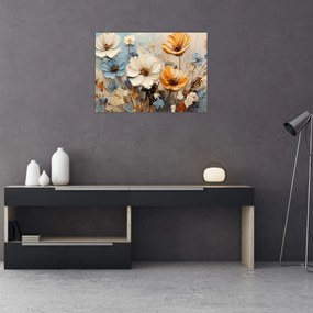 Obraz na szkle - Bukiety, malarstwo (70x50 cm)