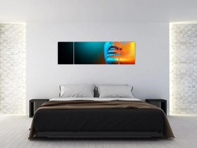 Obraz - Błyszcząca twarz (170x50 cm)