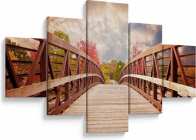 Obraz - drewniany most (125x70 cm)