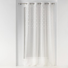 Firanka do salonu ze zdobieniem w kropki, na przelotkach,140 x 240 cm