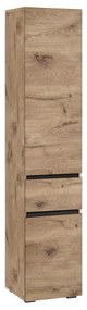 Wysoka wąska szafka łazienkowa w dekorze dębu38x180 cm Wisla – Støraa