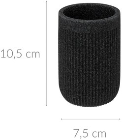 Pojemnik na szczoteczki do zębów, ONYX, łupek, Ø 7 cm
