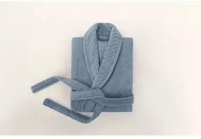 Niebieski bawełniany szlafrok w rozmiarze L/XL – Foutastic