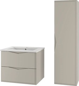 Kaszmirowy Zestaw Łazienkowy 60cm Szafka z Umywalką Słupek Delica