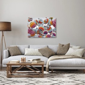 Obraz na szkle malowanych kulek (70x50 cm)