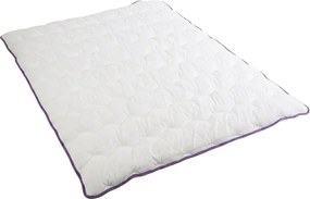 Całoroczna kołdra pikowana STELLA LAVENDER 140x200 cm, biała