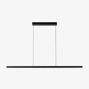 Lampa Sufitowa Wisząca Liniowa Led 120 Cm Z Aluminium Wilen Czarna - Sklum