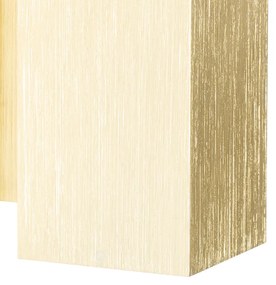 Nowoczesna lampa ścienna złota kwadratowa 2-światłowa - Sandy