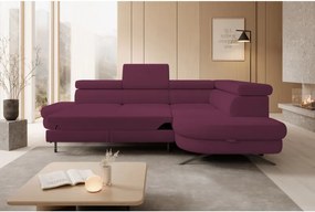 Narożnik OTIS L Prawostronny Regulowane Zagłówki wolnostojący tkanina AURORA 09 WERSAL