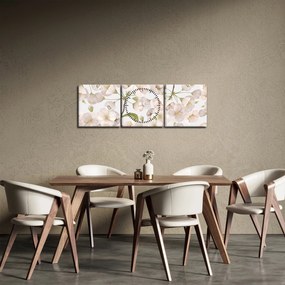 Obraz - Rozkwitaj z wdziękiem N⁰1 (z zegarem) (90x30 cm)