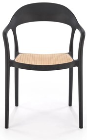 K530 krzesło czarne, nowoczesne, skandynawskie, polipropylen, ergonomiczne