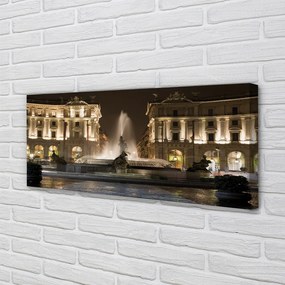 Obraz canvas na ścianę Rzymska Fontanna pod Nocnym Niebem