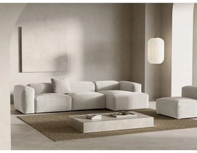 Beżowy sztruksowy narożnik (prawostronny/z szezlongiem) Bergano – Cosmopolitan Design