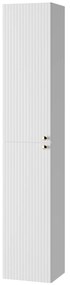 Szafka łazienkowa słupek wiszący biały ryflowany front 30 x 30 x 160 cm UMBRIA White