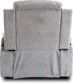 Fotel Masujący BOX 2 Rozkładany z Podnóżkiem Szary Nowoczesny