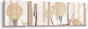 Obraz - Ilustrowany las (170x50 cm)