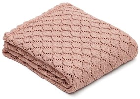 Różowy bawełniany dzianinowy koc dziecięcy 70x100 cm Ria – Kave Home