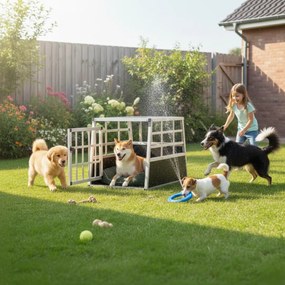 Transporter dla psa BRUNO, 70x54x51cm, srebrna/czarna Cadoca