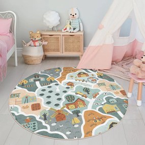 Dziecięcy dywan do zabawy odpowiedni do prania ø80 cm Farmer's Life – Mila Home