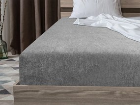 PrzytulneMieszkanie.pl Prześcieradło frotte EXCLUSIVE szare 180 x 200 cm
