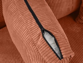 Rozkładana narożna sofa SMART COSARO terakotowa, dwustronna + 2 poduszki GRATIS