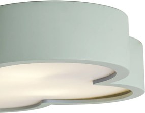 Dziecięca lampa sufitowa zielona z białym - Lucille