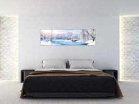 Obraz - Lodowe jezioro (170x50 cm)