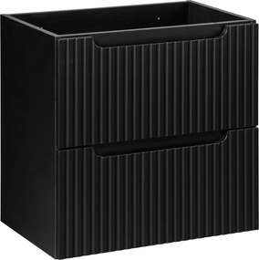 Wisząca szafka podumywalkowa z szufladami Nova 60 cm, czarny mat