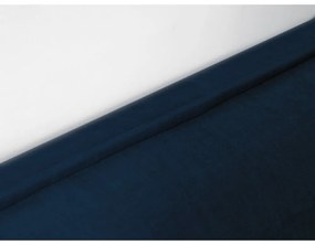 Ciemnoniebieske tapicerowane łóżko dwuosobowe ze schowkiem ze stelażem 160x200 cm Jade – Bobochic Paris