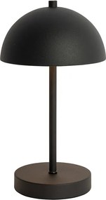 Zestaw 2 lamp stołowych zewnętrznych Grzyb czarny akumulatorowy - Keira