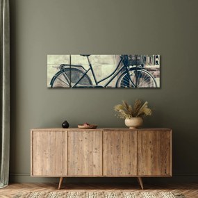 Obraz - Vintage rower z kwiatami (170x50 cm)