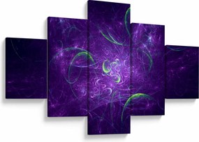 Obraz - fioletowa abstrakcja (125x70 cm)