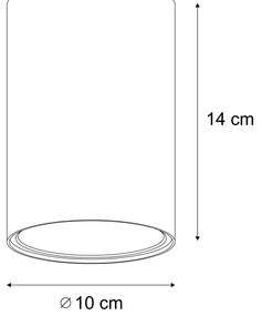Nowoczesny podtynkowy reflektor beżowy GU10 50 mm okrągły - Deep