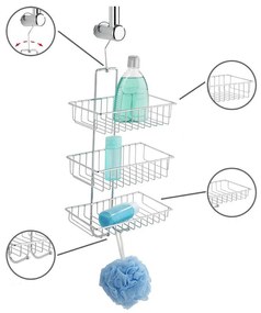Półka łazienkowa pod prysznic NIVALA, 3 poziomy, WENKO