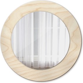 Lustro dekoracyjne okrągłe Tekstura drewna