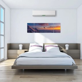 Obraz o zachodzie słońca, Mt. Blanc (170x50 cm)