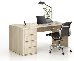 Kontener biurowy FRAME, 428 x 763 x 721 mm, dąb naturalny