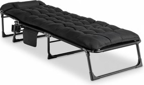 Leżak Ogrodowy SATURN 190x73 cm Czarny