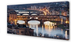 Fotoobraz na płótnie Nocne Refleksy na Rzece