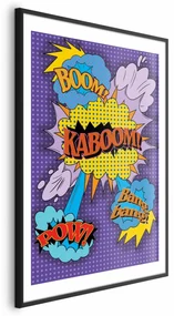 Plakat Kaboom 21x30 cm z ramą czarną z marginesem ARTGEIST B