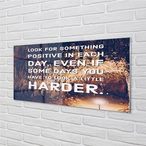 Szkło Ozdobne do Kuchni Napis w Jaskini