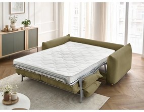 Zielona rozkładana sofa 214 cm Ernest – Bobochic Paris