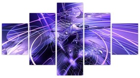Obraz abstrakcji technicznej (125x70 cm)