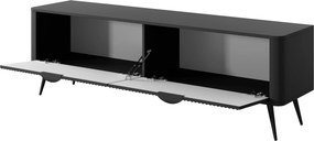 Szafka RTV stojąca LANTANA 163,2 cm do Salonu pod Telewizor - Czarny