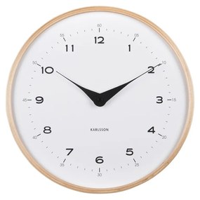 Zegar ścienny Karlsson 5995WH biały, śr. 30 cm