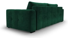 Zielona aksamitna rozkładana sofa Milo Casa Luca